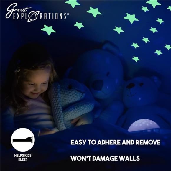 Wonder Stars Super Kit, Glow In The Dark Ceiling Stars. 150 Pieces In 4 Sizes - Picture 3 of 7